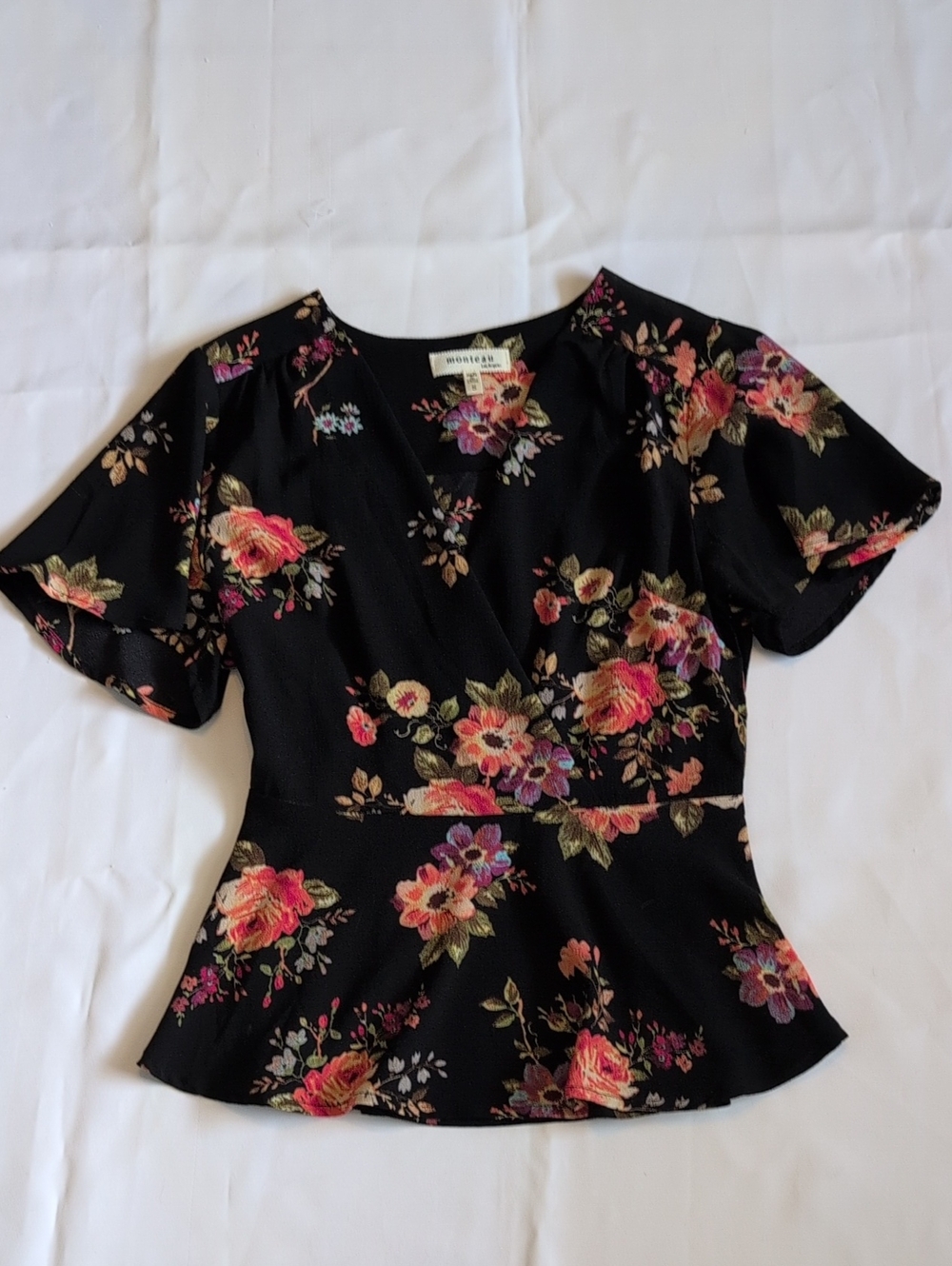 Monteau Flower Print Blouse